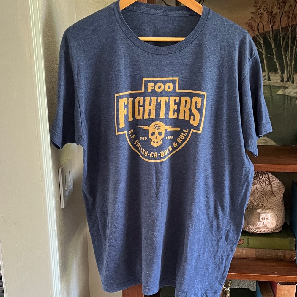 Foo Fighters Next Level Apparel Blue Graphic Tee